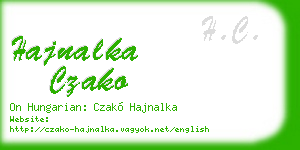 hajnalka czako business card