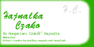 hajnalka czako business card